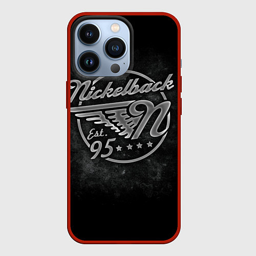 Чехол iPhone 13 Pro Nickelback Est. 1995 / 3D-Красный – фото 1