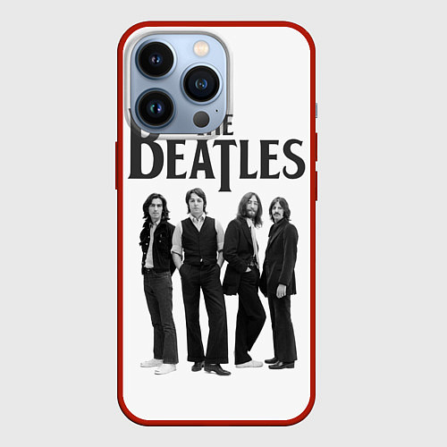 Чехол iPhone 13 Pro The Beatles: White Side / 3D-Красный – фото 1