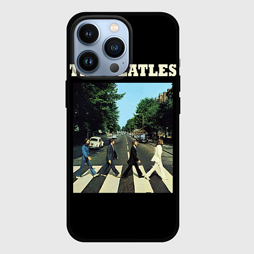 Чехол iPhone 13 Pro The Beatles: Abbey Road / 3D-Черный – фото 1