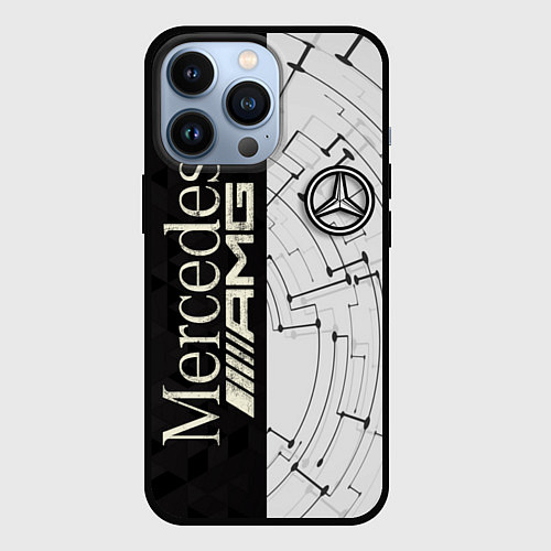 Чехол iPhone 13 Pro Mercedes AMG: Techno Style / 3D-Черный – фото 1