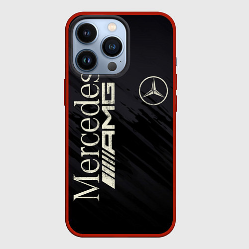 Чехол iPhone 13 Pro Mercedes AMG: Black Edition / 3D-Красный – фото 1