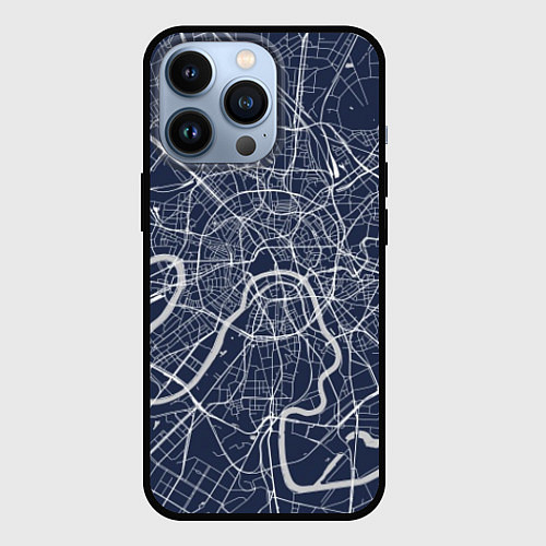 Чехол iPhone 13 Pro Карта Москвы / 3D-Черный – фото 1