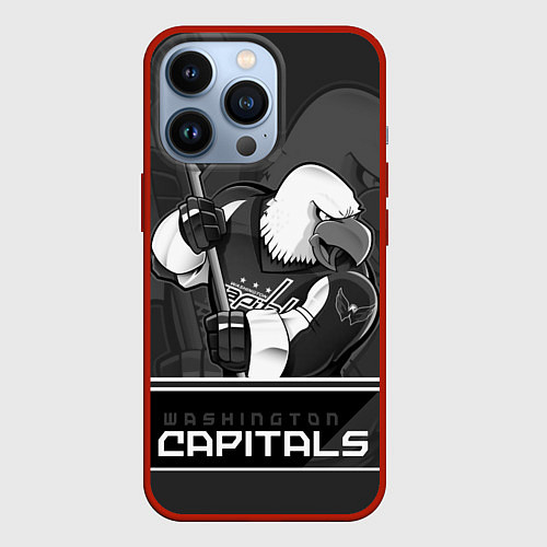Чехол iPhone 13 Pro Washington Capitals: Mono / 3D-Красный – фото 1