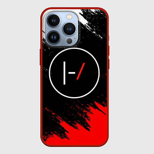 Чехол iPhone 13 Pro 21 Pilots: Black & Red / 3D-Красный – фото 1