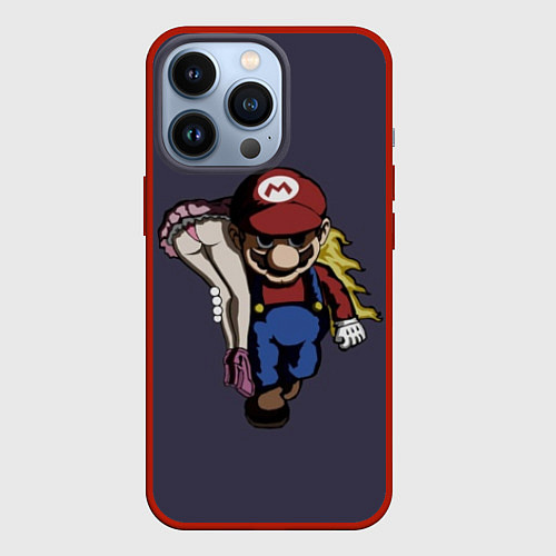 Чехол iPhone 13 Pro Mario Chad / 3D-Красный – фото 1