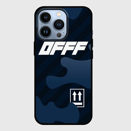 Чехол iPhone 13 Pro Off-White / 3D-Черный – фото 1