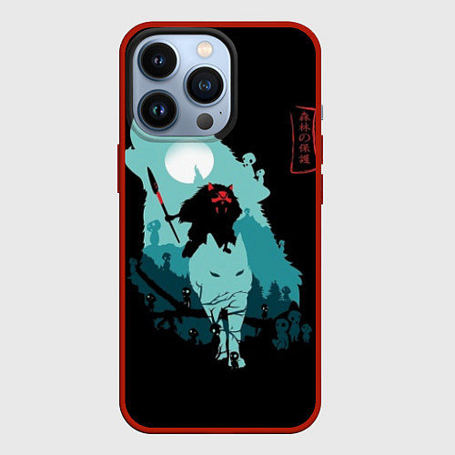 Чехол iPhone 13 Pro Princess Mononoke / 3D-Красный – фото 1