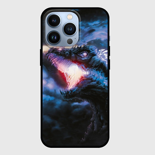 Чехол iPhone 13 Pro Годзилла / 3D-Черный – фото 1