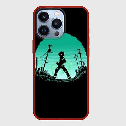 Чехол iPhone 13 Pro Моя геройская академия / 3D-Красный – фото 1