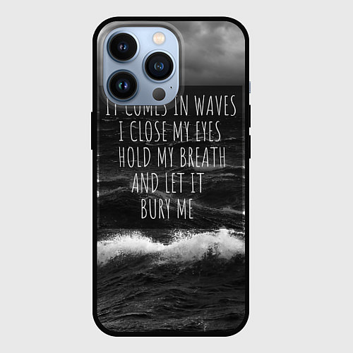 Чехол iPhone 13 Pro Bring Me The Horizon - it comes in waves / 3D-Черный – фото 1