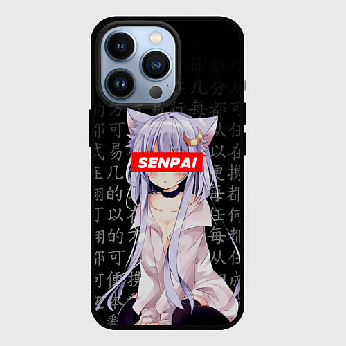 Чехол iPhone 13 Pro SENPAI ANIME / 3D-Черный – фото 1