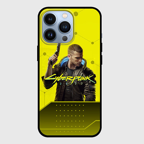 Чехол iPhone 13 Pro CYBERPUNK 2077 / 3D-Черный – фото 1