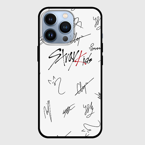 Чехол iPhone 13 Pro STRAY KIDS АВТОГРАФЫ / 3D-Черный – фото 1