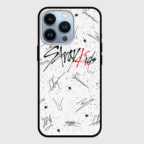 Чехол iPhone 13 Pro STRAY KIDS АВТОГРАФЫ / 3D-Черный – фото 1