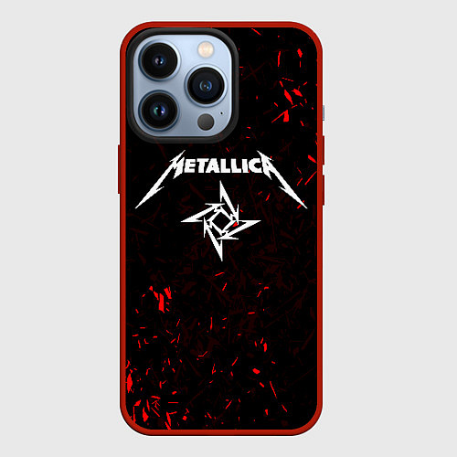 Чехол iPhone 13 Pro METALLICA / 3D-Красный – фото 1