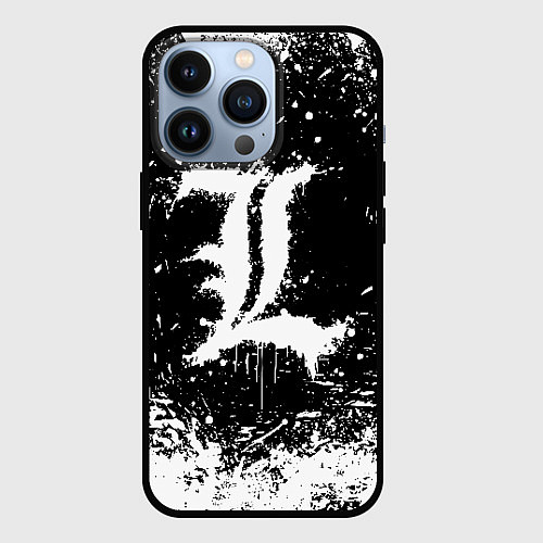 Чехол iPhone 13 Pro L letter кляксы / 3D-Черный – фото 1