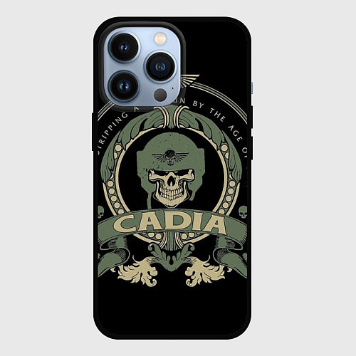 Чехол iPhone 13 Pro Вархаммер - Cadia skull / 3D-Черный – фото 1