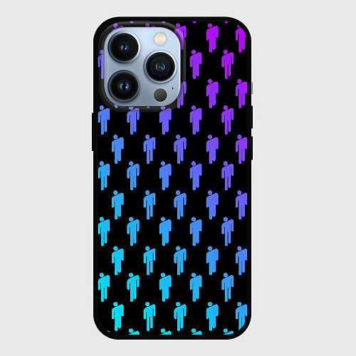 Чехол iPhone 13 Pro Billie Eilish: Neon Pattern / 3D-Черный – фото 1