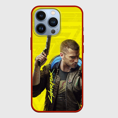 Чехол iPhone 13 Pro Cyberpunk 2077: Jackie Wells / 3D-Красный – фото 1