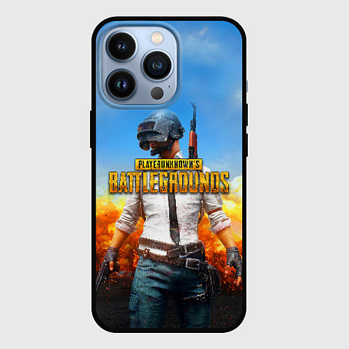 Чехол iPhone 13 Pro PUBG / 3D-Черный – фото 1