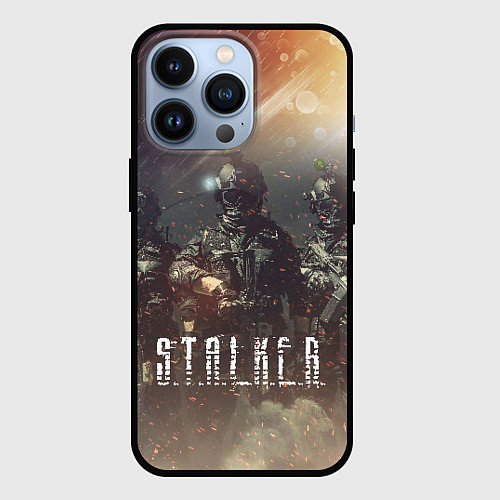 Чехол iPhone 13 Pro S T A L K E R Чернобыль / 3D-Черный – фото 1