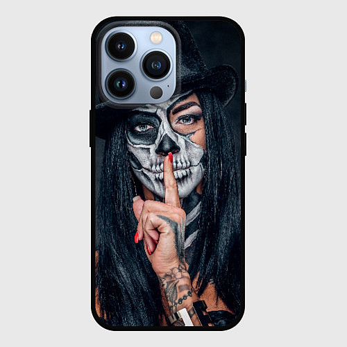 Чехол iPhone 13 Pro Девушка halloween / 3D-Черный – фото 1