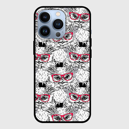 Чехол iPhone 13 Pro Совы в очках / 3D-Черный – фото 1