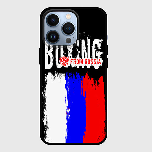 Чехол iPhone 13 Pro Boxing from Russia / 3D-Черный – фото 1