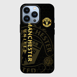 Чехол для iPhone 13 Pro Манчестер Юнайтед - team coat of arms, цвет: 3D-черный