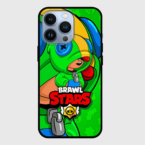 Чехол iPhone 13 Pro BRAWL STARS LEON / 3D-Черный – фото 1