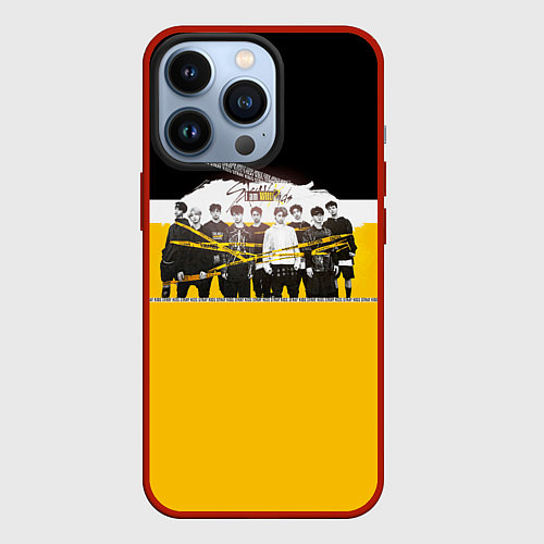 Чехол iPhone 13 Pro Stray Kids / 3D-Красный – фото 1