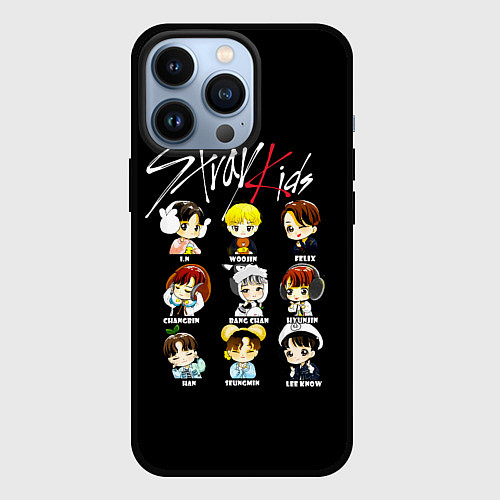 Чехол iPhone 13 Pro Stray Kids / 3D-Черный – фото 1