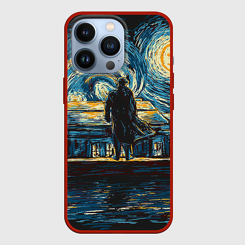 Чехол iPhone 13 Pro Sherlock / 3D-Красный – фото 1