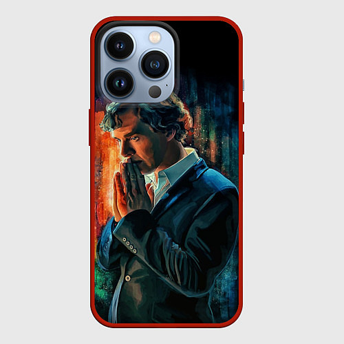 Чехол iPhone 13 Pro Sherlock / 3D-Красный – фото 1