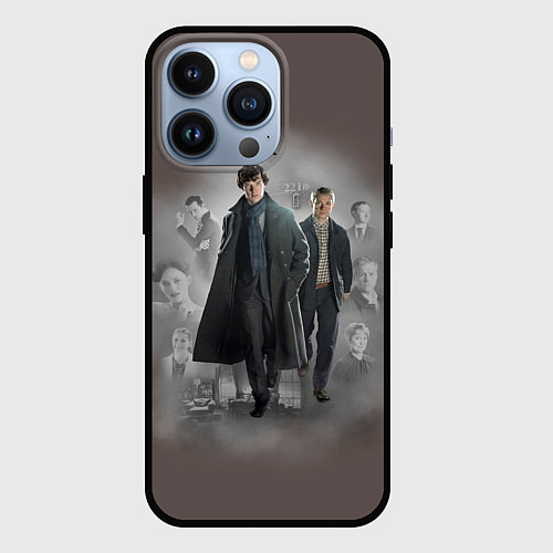 Чехол iPhone 13 Pro Sherlock / 3D-Черный – фото 1