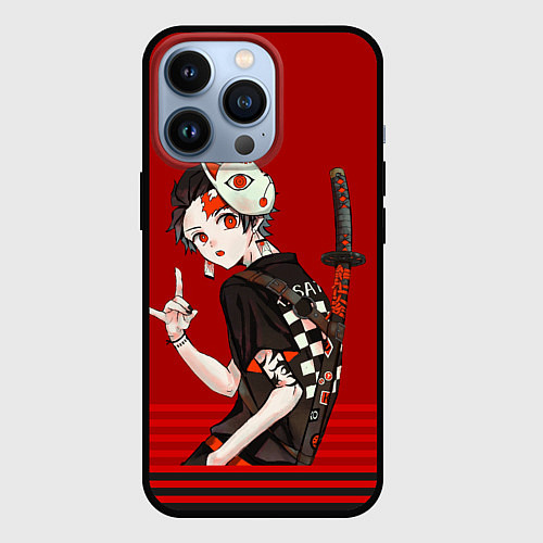Чехол iPhone 13 Pro Demon Slayer / 3D-Черный – фото 1