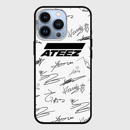 Чехол iPhone 13 Pro ATEEZ АВТОГРАФЫ / 3D-Черный – фото 1