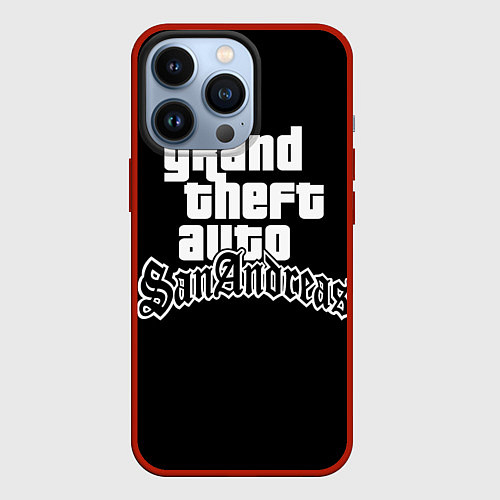 Чехол iPhone 13 Pro GTA San Andreas / 3D-Красный – фото 1