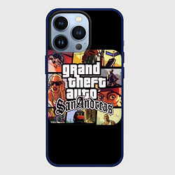 Чехол для iPhone 13 Pro GTA SA, цвет: 3D-тёмно-синий