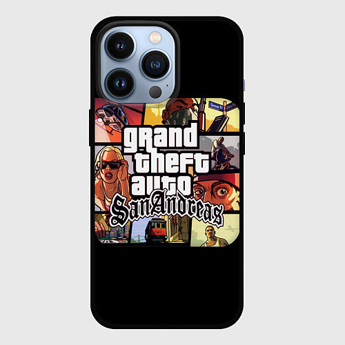 Чехол iPhone 13 Pro GTA SA / 3D-Черный – фото 1