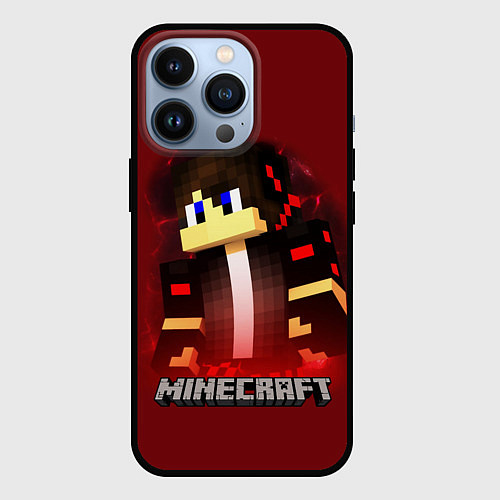 Чехол iPhone 13 Pro MINECRAFT / 3D-Черный – фото 1