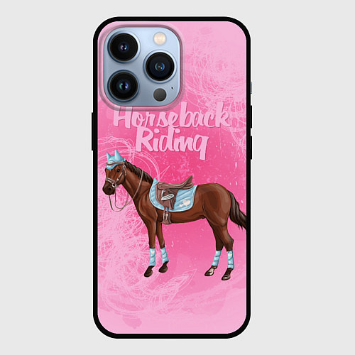Чехол iPhone 13 Pro Horseback Rading / 3D-Черный – фото 1