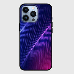 Чехол iPhone 13 Pro Фиолетово 3d волны 2020