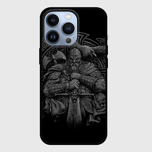Чехол iPhone 13 Pro Викинг / 3D-Черный – фото 1