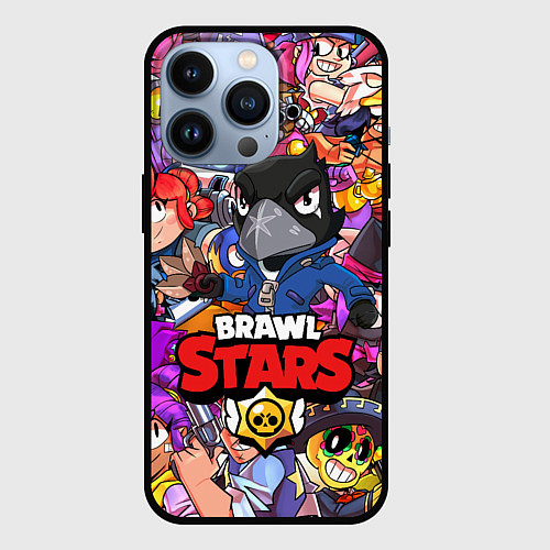 Чехол iPhone 13 Pro BRAWL STARS CROW / 3D-Черный – фото 1