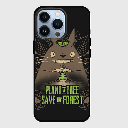 Чехол iPhone 13 Pro Plant a tree Save the forest / 3D-Черный – фото 1