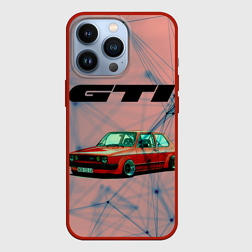 Чехол iPhone 13 Pro Volkswagen / 3D-Красный – фото 1