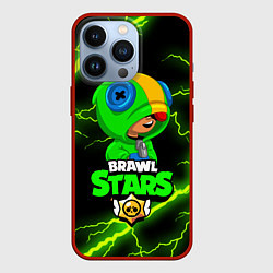 Чехол для iPhone 13 Pro BRAWL STARS LEON, цвет: 3D-красный