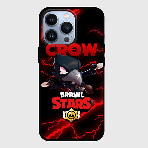 Чехол iPhone 13 Pro BRAWL STARS CROW / 3D-Черный – фото 1