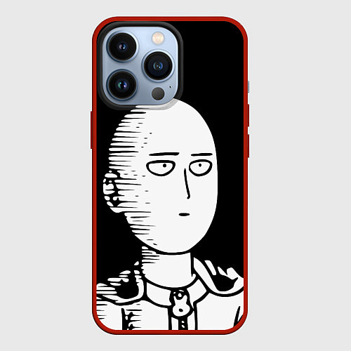 Чехол iPhone 13 Pro ONE-PUNCH MAN / 3D-Красный – фото 1